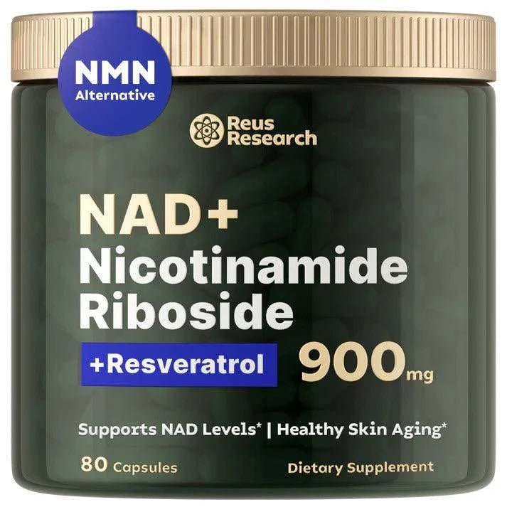 Reus Research NAD+ Nicotinamide Riboside 900mg (80 Count)